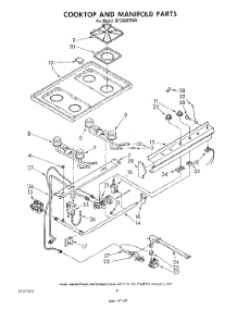 06 - Cooktop And Manifold , Literature And Optional parts for Whirlpool Range SF3300ERW0 from AppliancePartsPros.com