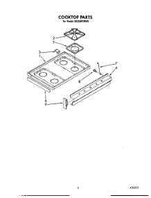 04 - Cooktop parts for Whirlpool Range SE950PERW9 from AppliancePartsPros.com