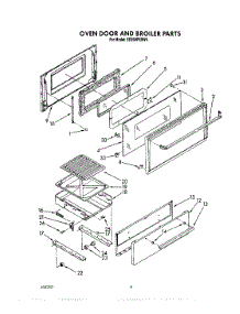 05 - Oven Door And Broiler parts for Whirlpool Range SE950PERW9 from AppliancePartsPros.com