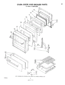 04 - Oven Door And Broiler parts for Whirlpool Range SF330PEKW0 from AppliancePartsPros.com