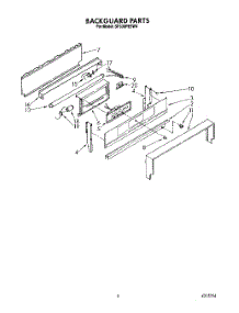 04 - Backguard parts for Whirlpool Range SF336PESW4 from AppliancePartsPros.com