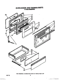 06 - Oven Door And Drawer parts for Whirlpool Range SM988PESW3 from AppliancePartsPros.com