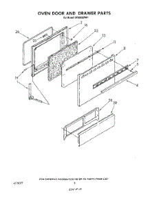 06 - Oven Door And Drawer parts for Whirlpool Range SF3600EPW1 from AppliancePartsPros.com