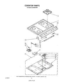 08 - Cook Top parts for Whirlpool Range SF3600EPW1 from AppliancePartsPros.com