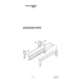 03 - Backguard parts for Whirlpool Range SF3020EWW3 from AppliancePartsPros.com