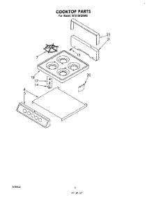 05 - Cooktop parts for Whirlpool Range SF0100SKW0 from AppliancePartsPros.com