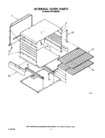 03 - Internal Oven parts for Whirlpool Range SF0100ERW1 from AppliancePartsPros.com