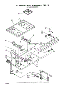06 - Cooktop And Manifold, Lit / Optional parts for Whirlpool Range SF0100ERW1 from AppliancePartsPros.com