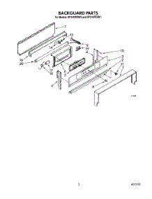 04 - Backguard parts for Whirlpool Range SF316PESW2 from AppliancePartsPros.com