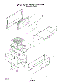 04 - Oven Door And Broiler parts for Whirlpool Range SF302ESRW5 from AppliancePartsPros.com