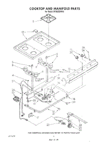 05 - Cook Top And Manifold , Literature parts for Whirlpool Range SF302ESRW5 from AppliancePartsPros.com