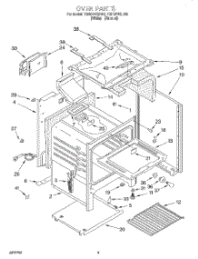 04 - Oven parts for Whirlpool Range TGR61W2BN2 from AppliancePartsPros.com