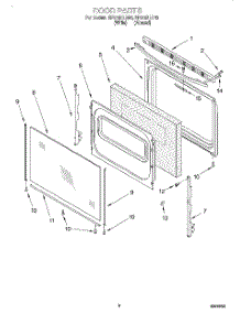 06 - Door, Lit / Optional parts for Whirlpool Range SF372BEEW0 from AppliancePartsPros.com