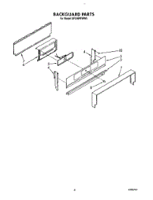 04 - Backguard parts for Whirlpool Range SF310PEWW0 from AppliancePartsPros.com