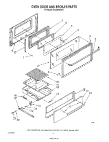 05 - Oven Door And Broiler parts for Whirlpool Range SF330PSRW0 from AppliancePartsPros.com