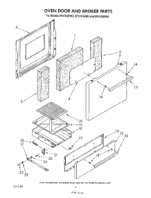 03 - Oven Door And Broiler parts for Whirlpool Range SF0140SRW3 from AppliancePartsPros.com