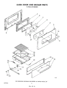 05 - Oven Door And Broiler parts for Whirlpool Range SF3300SRW1 from AppliancePartsPros.com