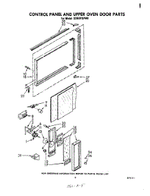 04 - Control Panel And Upper Oven Door parts for Whirlpool Range SE950PSPW0 from AppliancePartsPros.com