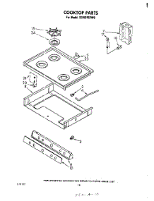 08 - Cooktop parts for Whirlpool Range SE950PSPW0 from AppliancePartsPros.com