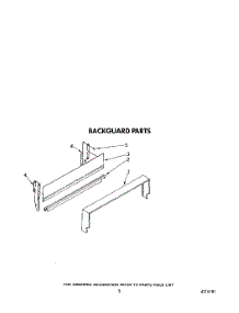 04 - Backguard parts for Whirlpool Range SF0100SRW4 from AppliancePartsPros.com