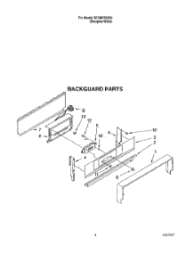 03 - Backguard parts for Whirlpool Range SF330PEWQ0 from AppliancePartsPros.com