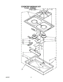 06 - Cooktop Module Kit parts for Whirlpool Cooktop SC8900EXQ0 from AppliancePartsPros.com