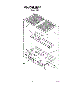 07 - Grille Module Kit parts for Whirlpool Cooktop SC8900EXQ0 from AppliancePartsPros.com