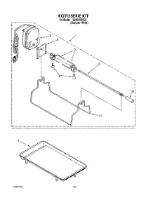 08 - Rotisserie Kit parts for Whirlpool Cooktop SC8900EXQ0 from AppliancePartsPros.com