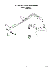 05 - Manifold And Tubing parts for Whirlpool Cooktop SC8900EXQ1 from AppliancePartsPros.com