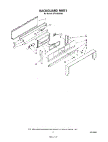 05 - Backguard parts for Whirlpool Range SF514ESRW3 from AppliancePartsPros.com
