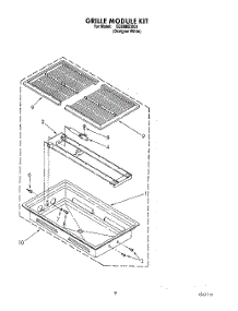 07 - Grille Module Kit parts for Whirlpool Cooktop SC8900EXQ1 from AppliancePartsPros.com