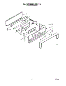 04 - Backguard parts for Whirlpool Range SF316PESW7 from AppliancePartsPros.com