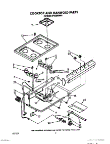 05 - Cooktop And Manifold, Optional parts for Whirlpool Range SF302BSWW1 from AppliancePartsPros.com