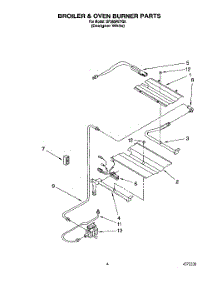 04 - Broiler & Oven Burner parts for Whirlpool Range SF385PEYQ5 from AppliancePartsPros.com