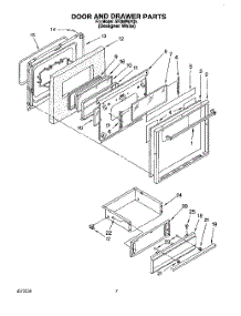 07 - Door And Drawer parts for Whirlpool Range SF385PEYQ5 from AppliancePartsPros.com