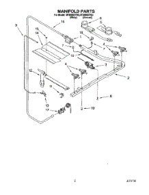 02 - Manifold parts for Whirlpool Range SF3000SYW3 from AppliancePartsPros.com