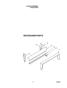 03 - Backguard parts for Whirlpool Range SF305BEWQ1 from AppliancePartsPros.com