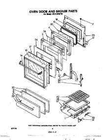 04 - Oven Door And Broiler parts for Whirlpool Range SF313PSPT0 from AppliancePartsPros.com