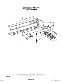 05 - Backguard parts for Whirlpool Range SF313PSPT0 from AppliancePartsPros.com