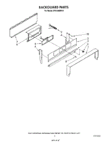 04 - Backguard parts for Whirlpool Range SF3300ERW4 from AppliancePartsPros.com