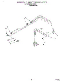 05 - Manifold And Tubing parts for Whirlpool Cooktop SC8900EXQ3 from AppliancePartsPros.com