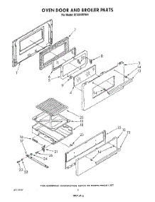 05 - Oven Door And Broiler parts for Whirlpool Range SF3300ERW4 from AppliancePartsPros.com