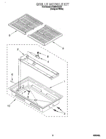 07 - Grille Module Kit parts for Whirlpool Cooktop SC8900EXQ3 from AppliancePartsPros.com