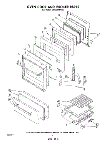 04 - Oven Door And Broiler parts for Whirlpool Range SM958PEKW2 from AppliancePartsPros.com