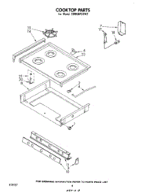 05 - Cook Top parts for Whirlpool Range SM958PEKW2 from AppliancePartsPros.com