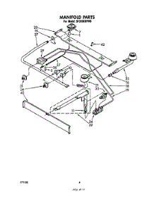 03 - Manifold parts for Whirlpool Range SF3300SPW0 from AppliancePartsPros.com