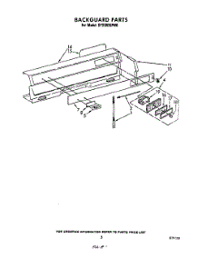 04 - Backguard parts for Whirlpool Range SF3300SPW0 from AppliancePartsPros.com