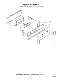 04 - Backguard parts for Whirlpool Range SF3117SRW4 from AppliancePartsPros.com