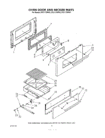 05 - Oven Door And Broiler parts for Whirlpool Range SF3117SRW4 from AppliancePartsPros.com