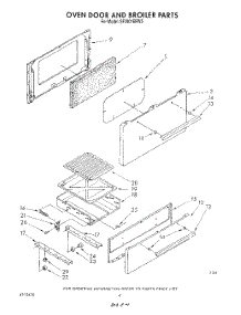 03 - Oven Door And Broiler parts for Whirlpool Range SF3001ERW5 from AppliancePartsPros.com